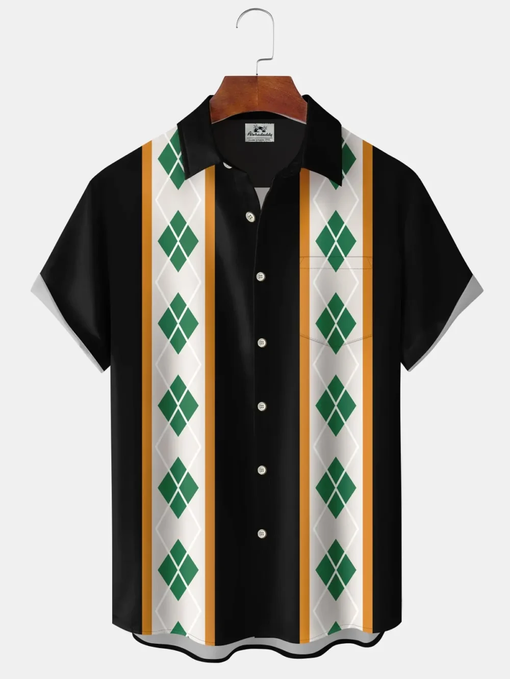 Vintage Geometric St. Patrick's Bowling Hawaiian Shirt BGR2765221 - Boogor