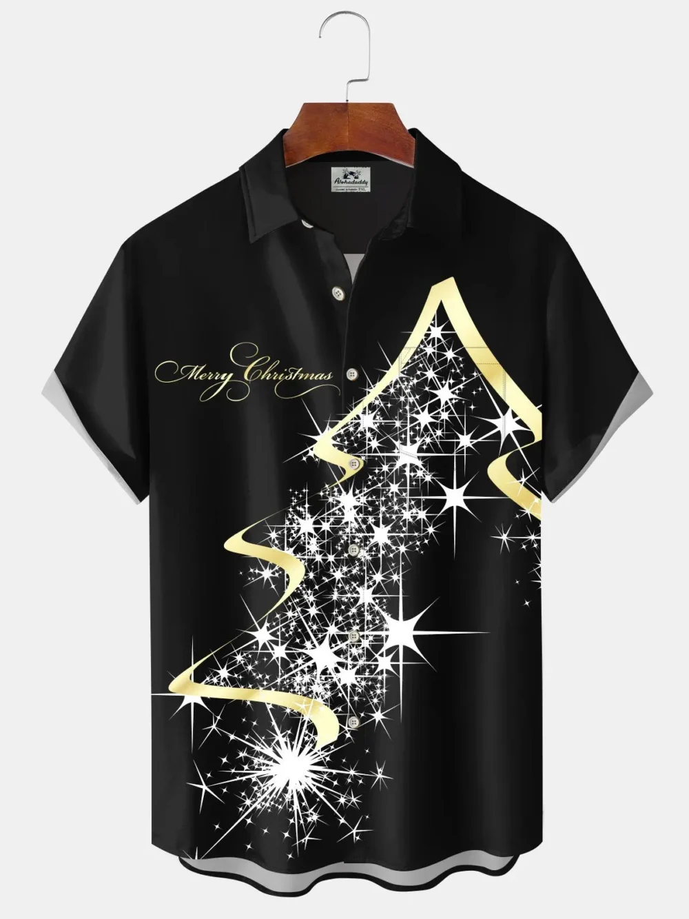 Vintage Gradient Christmas Tree Lights Merry Christmas Hawaiian Shirt BGR2765103 - Boogor