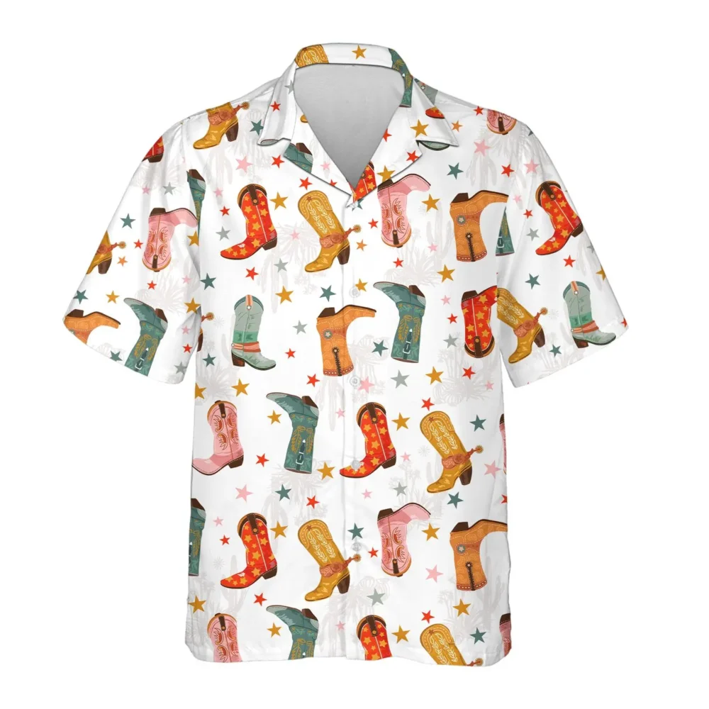 Western Cowgirl Boots Rodeo Cowgirl Kentucky Derby Unisex Hawaiian Shirt Aloha Shirt BGR2765706 - Boogor